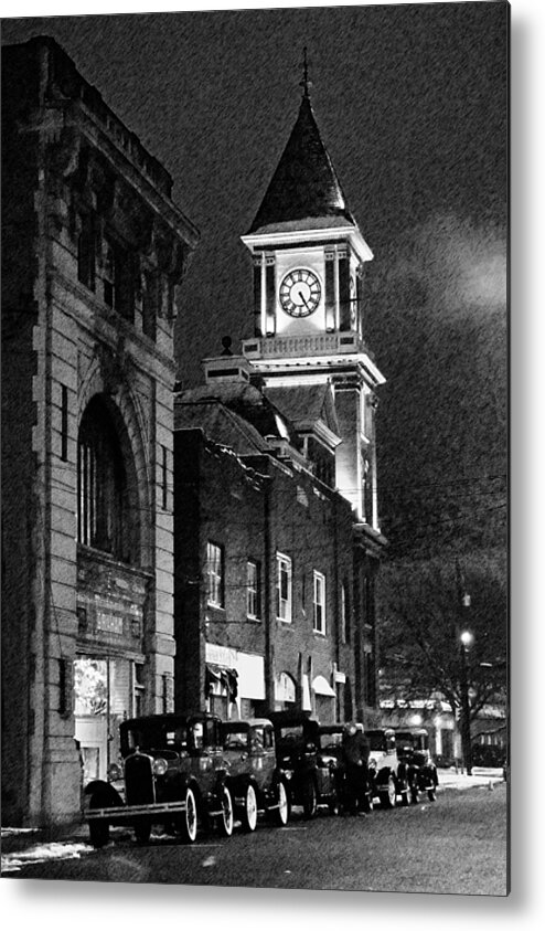 Old Cars Metal Print featuring the photograph Old City Hall by Wade Aiken