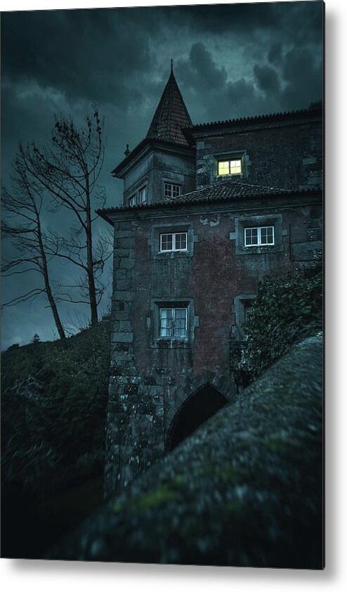 Architecture Metal Print featuring the photograph Old House Under Stormy Sky by Carlos Caetano