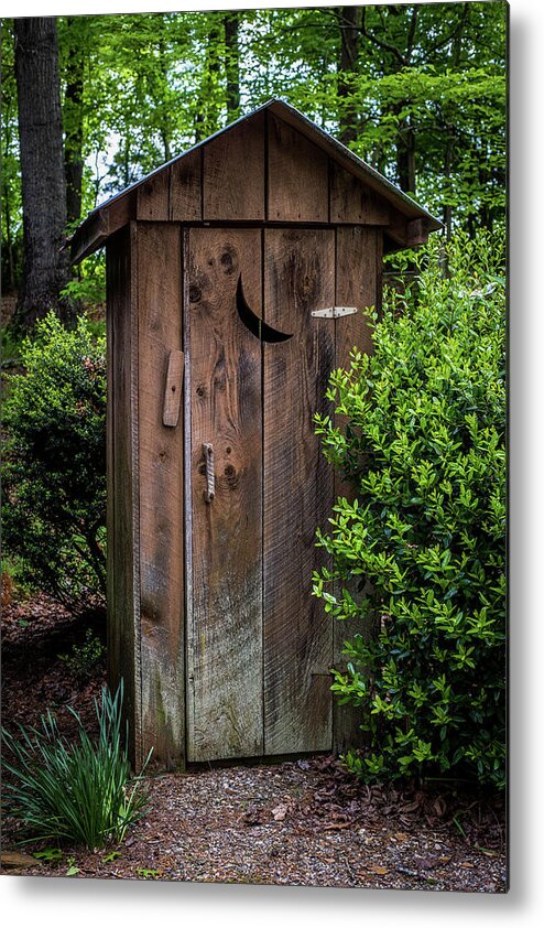 White Outhouse Metal Print featuring the photograph Old Outhouse by Paul Freidlund