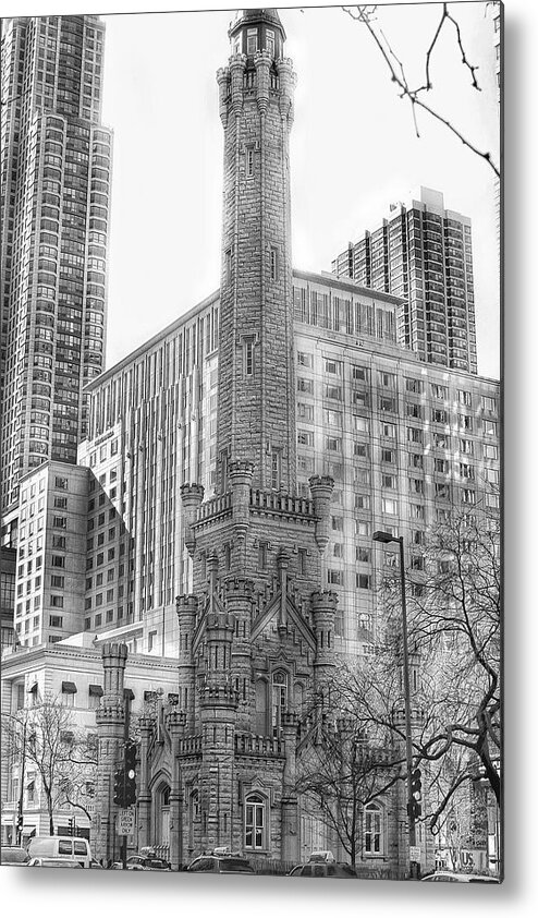 Water Tower Metal Print featuring the photograph Old Water Tower - Chicago by Jackson Pearson
