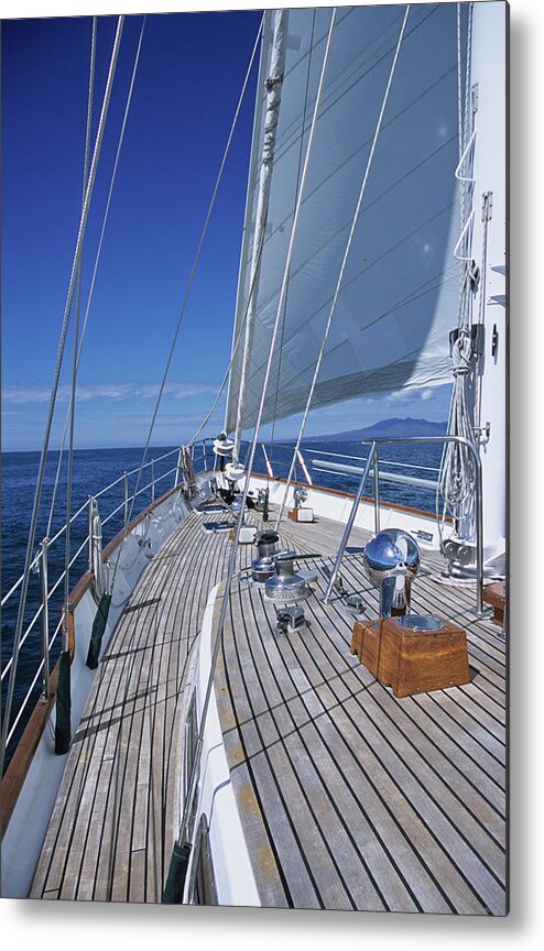 On Board Metal Print featuring the photograph On Deck off Mexico by David J Shuler