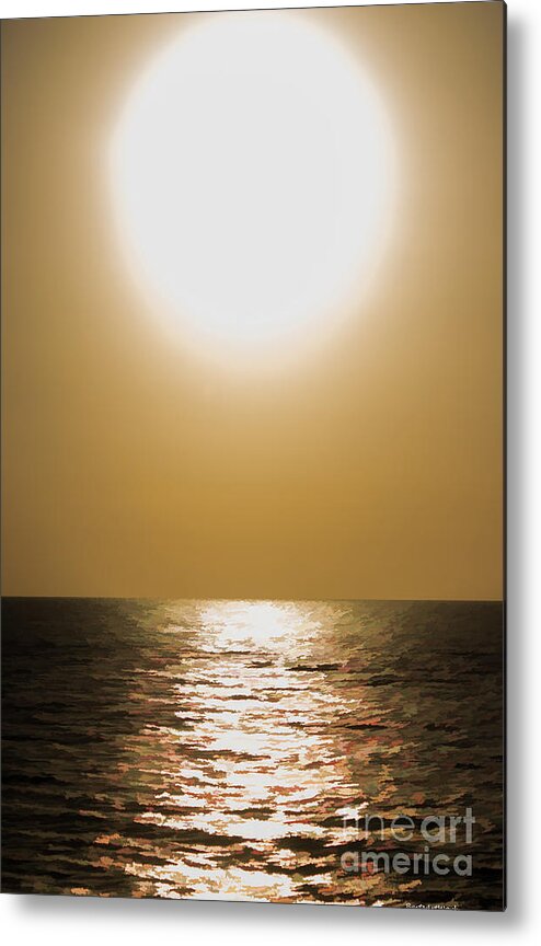 Sun Metal Print featuring the photograph On Golden Sunset by Roberta Byram
