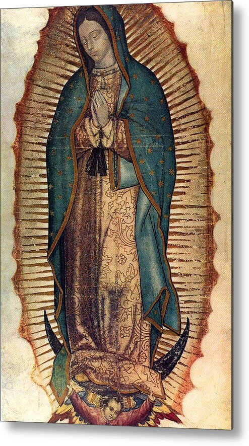 Guadalope Metal Print featuring the painting Our Lady Of Guadalupe by Pam Neilands