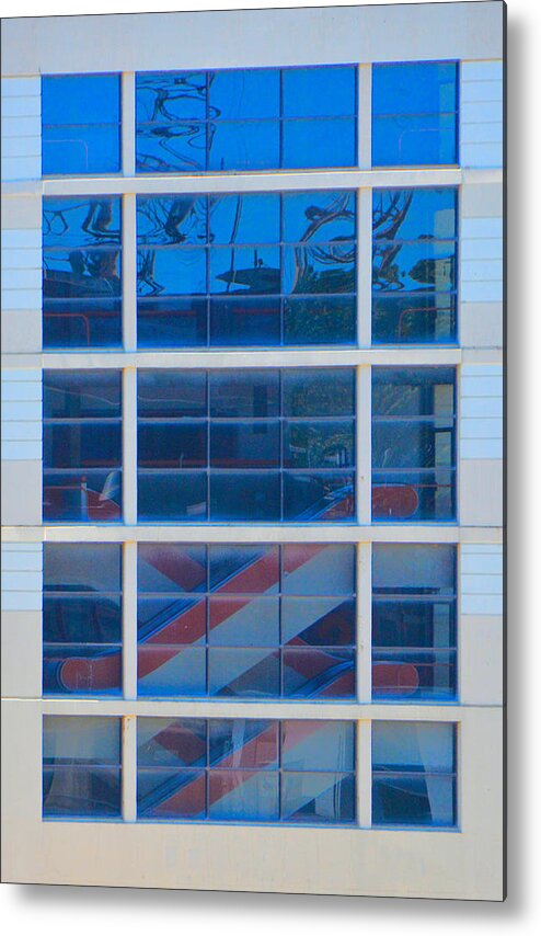 Window Metal Print featuring the photograph Panes with Reflection by Josephine Buschman