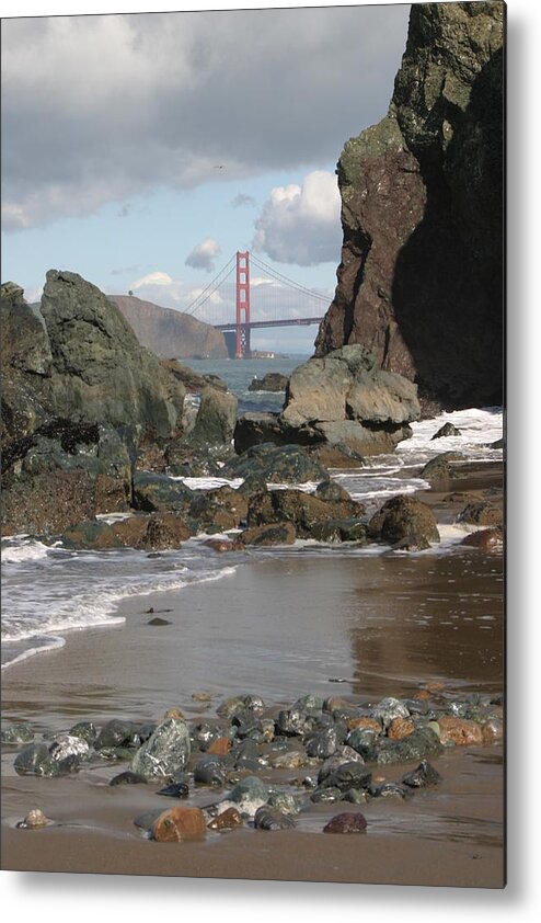 Golden Gate Bridge Metal Print featuring the photograph Peek-a-boo Bridge by Jeff Floyd CA