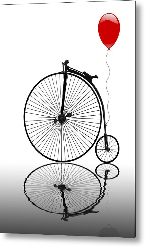 Penny Farthing Metal Print featuring the photograph Penny Farthing Reflections by Gill Billington