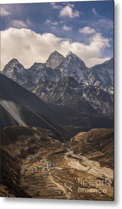 Everest Base Camp Trek Metal Print featuring the photograph Pheriche in the Valley by Mike Reid