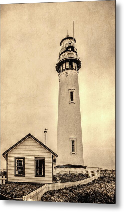 Lighthouse Metal Print featuring the photograph Pigeon Point Light Station Pescadero California by David Smith