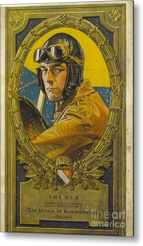 Joseph Christian Leyendecker Metal Print featuring the painting Pilot by MotionAge Designs