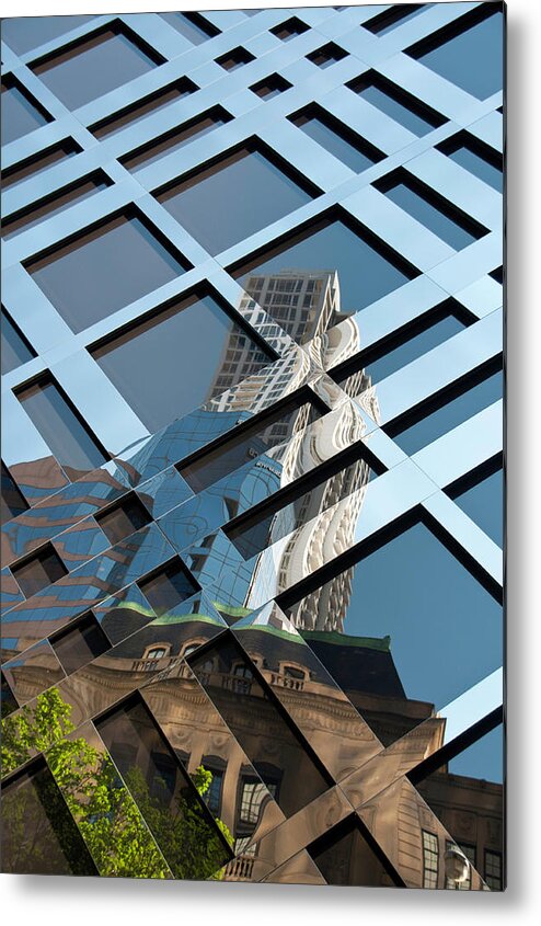 Burberry Chicago Metal Print featuring the photograph Plaid Reflections II - Chicago, Illinois by Denise Strahm