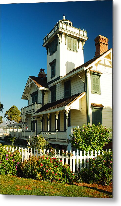 Point Metal Print featuring the photograph Point Fermin Lighthouse by James Kirkikis