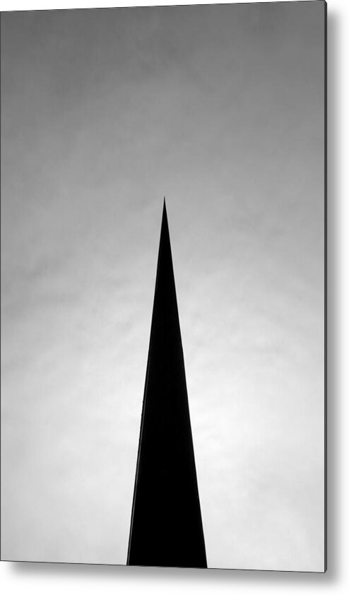 Black Metal Print featuring the photograph Pointy Thing by John Gusky