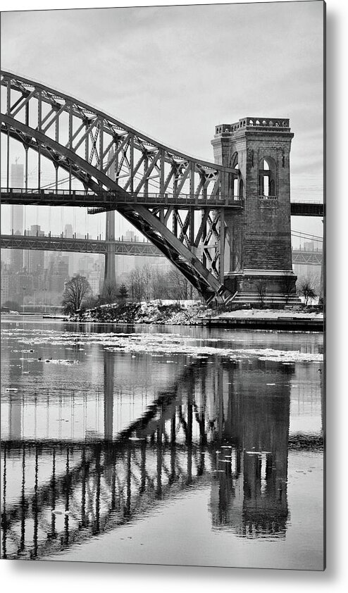 Hellgate Bridge Metal Print featuring the photograph Portrait of the Hellgate by Cate Franklyn