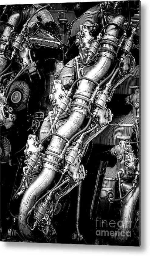 Radial Metal Print featuring the photograph Pratt and Whitney Wasp Major by Olivier Le Queinec