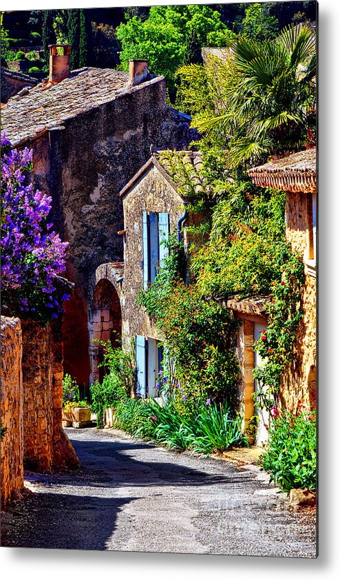 Provence Metal Print featuring the photograph Provence Village Street in Spring by Olivier Le Queinec
