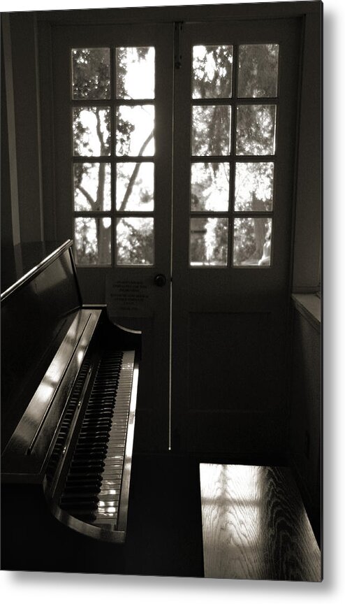 Piano Metal Print featuring the photograph Quiet Interlude by Joanne Coyle