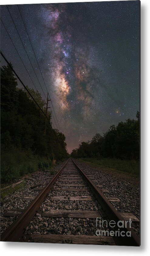 Railroad Metal Print featuring the photograph Railroad To The Stars by Michael Ver Sprill