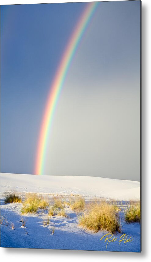 Atmosphere Metal Print featuring the photograph Rainbow at White Sands by Rikk Flohr