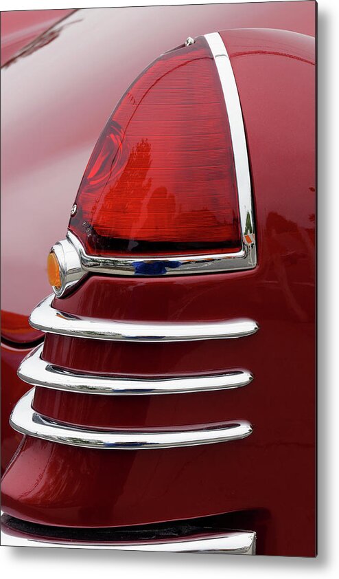 Car Metal Print featuring the photograph Red Fender by Steve Gravano