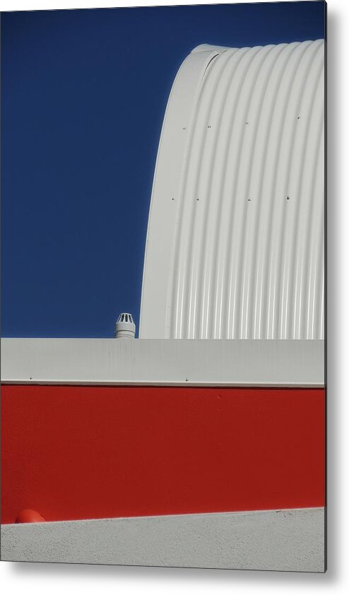 Urban Abstract Metal Print featuring the photograph Red White and Blue Urban Abstract 2 by Denise Clark