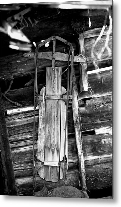 Sled Metal Print featuring the photograph Retired Snow Sled by Kae Cheatham