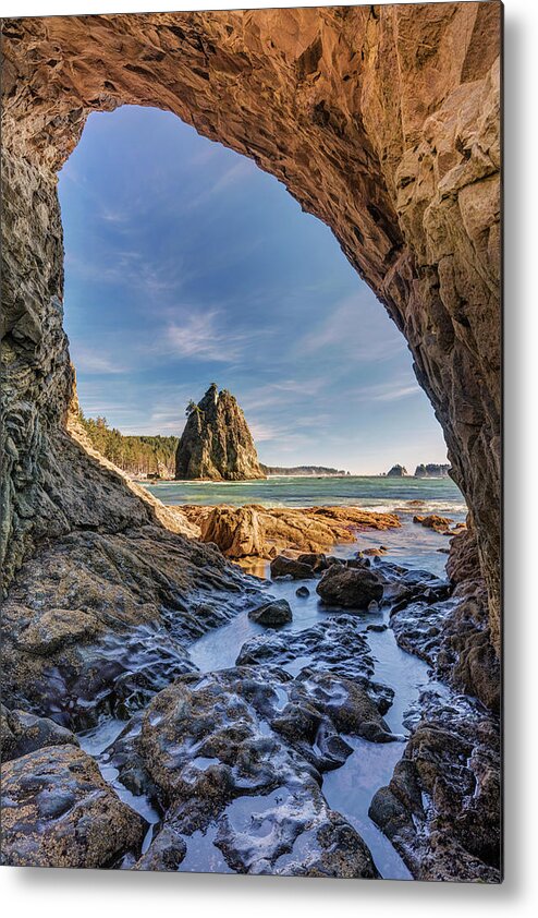 Hole In The Wall Metal Print featuring the photograph Rialto Beach Sea Arch by Pierre Leclerc Photography