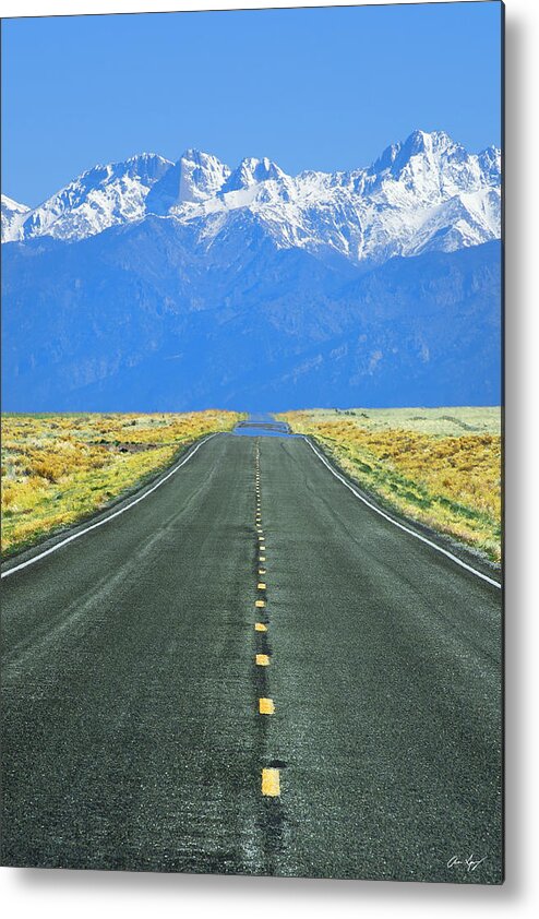 Road Metal Print featuring the photograph Road to the Sangre De Cristo Mountains by Aaron Spong
