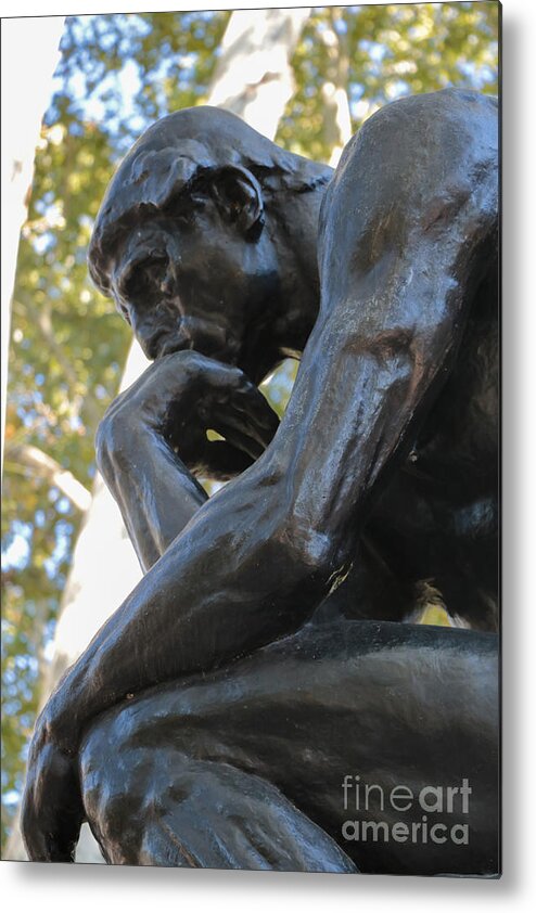 Philadelphia Metal Print featuring the photograph Rodin's The Thinker by Thomas Marchessault