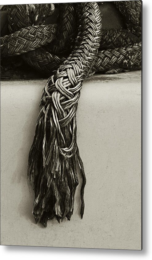 Rope Metal Print featuring the photograph Rope- St Lucia by Chester Williams