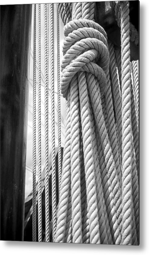 Nautical Metal Print featuring the photograph Ropes From the Past by Bob Decker