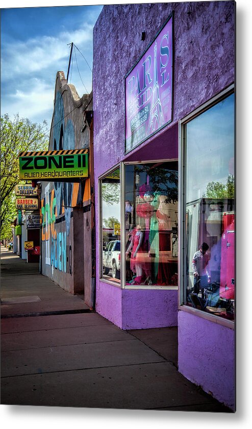 Alien Metal Print featuring the photograph Roswell Sidewalk by Diana Powell