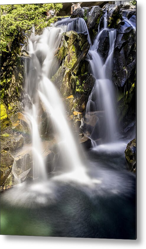 Mt Metal Print featuring the photograph Ruby Creek Lower Falls MT Rainier by Rob Green
