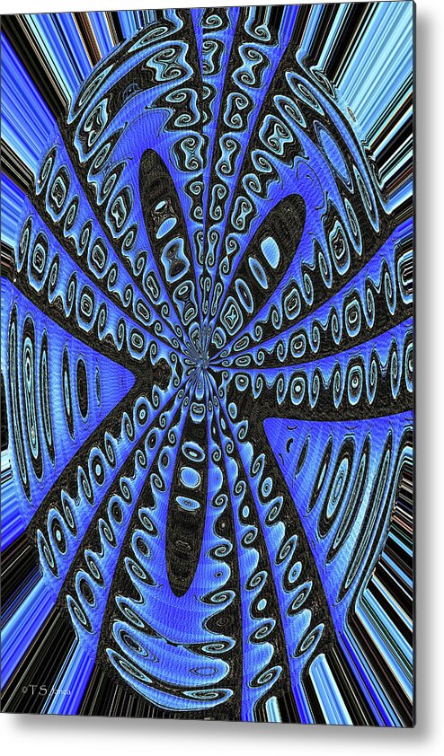 Saguaro Forest Abstract #2 Metal Print featuring the digital art Saguaro Forest Abstract #2 by Tom Janca