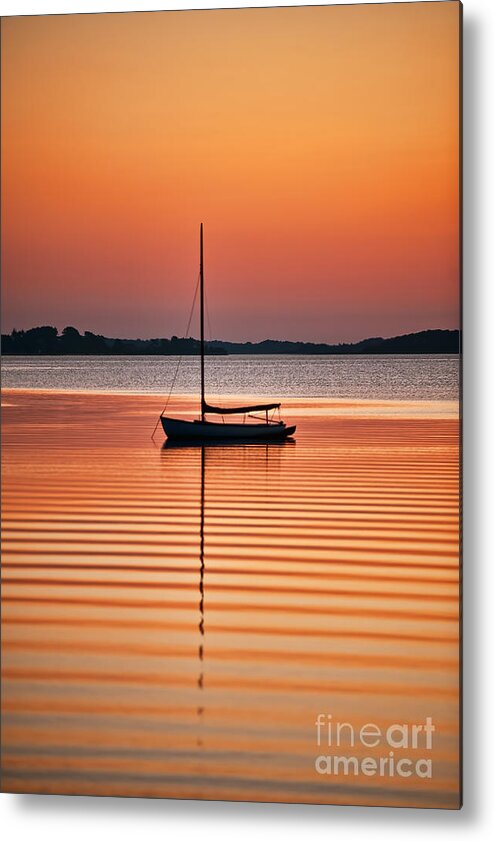 Cape Cod Metal Print featuring the photograph Sailboat at Sunset by John Greim