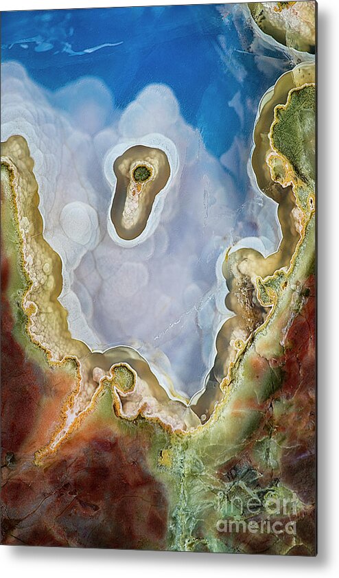 Opal Butte Blue Hyalite Metal Print featuring the photograph Sand Island in Opal Bay RO9809 by Mark Graf