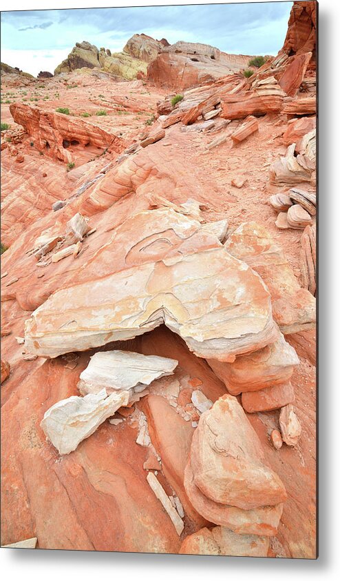 Valley Of Fire State Park Metal Print featuring the photograph Sandstone Heart in Valley of Fire by Ray Mathis