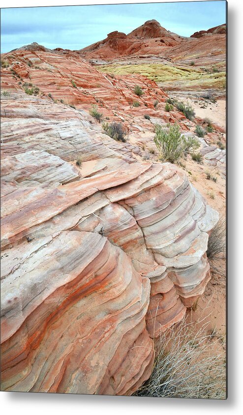 Valley Of Fire Metal Print featuring the photograph Sandstone Wash in Valley of Fire by Ray Mathis