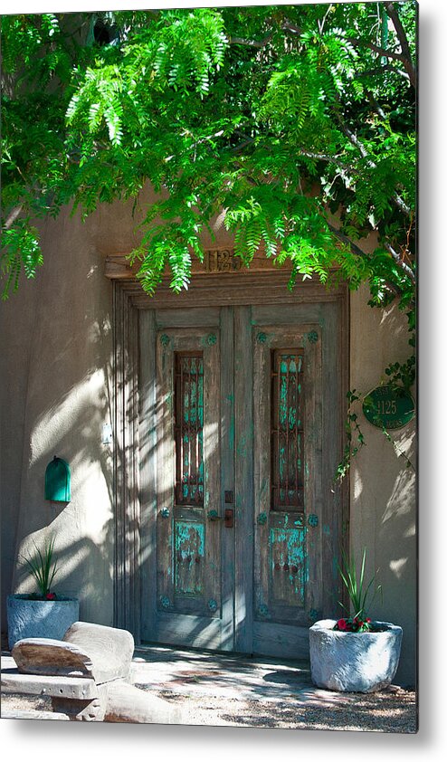 New Mexico Metal Print featuring the photograph Santa Fe Door by David Patterson