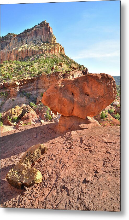 Capitol Reef National Park Metal Print featuring the photograph Scenic Drive Balanced Rock by Ray Mathis