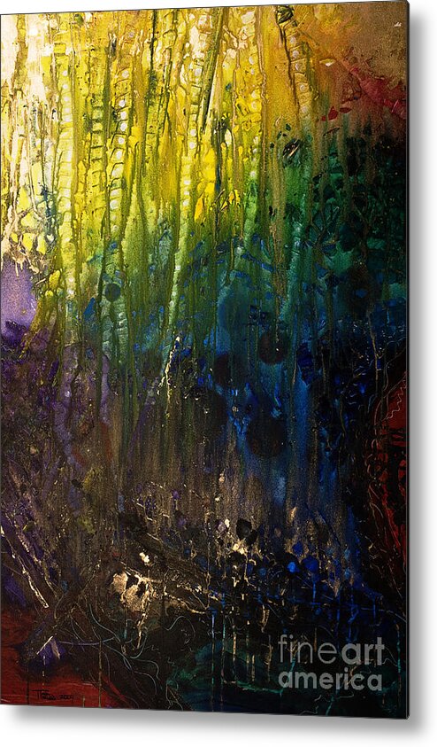 Abstract Metal Print featuring the painting Sea of Emotions by Tara Thelen - Printscapes