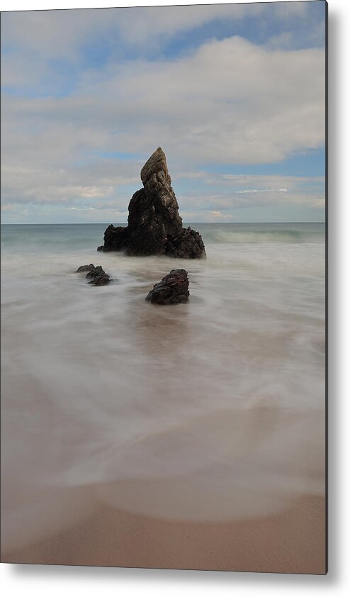 Durness Metal Print featuring the photograph Sea Stack on Sango Bay by Maria Gaellman