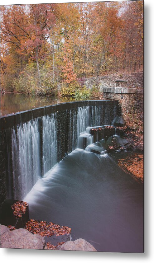 Seely's Pond Metal Print featuring the photograph Seely's Pond Waterfall by Lisa Blake
