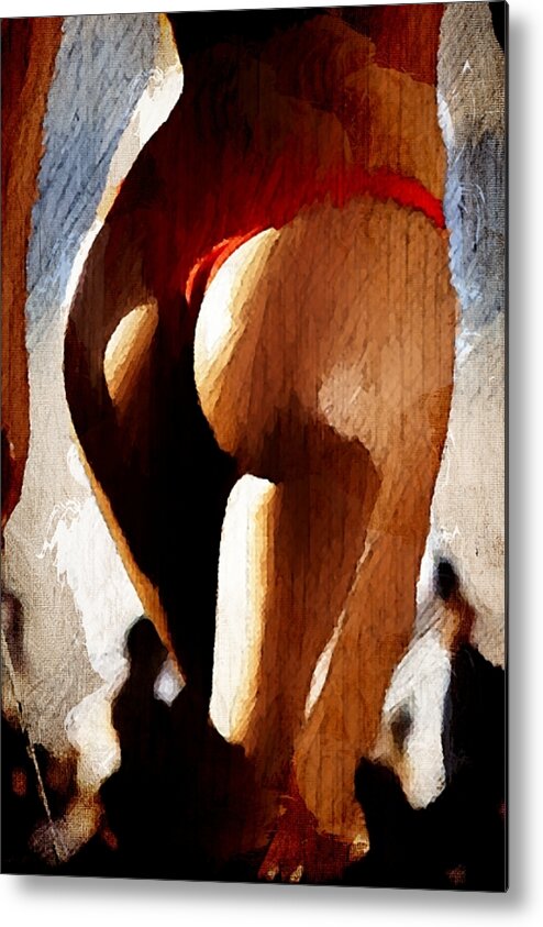 Sexy Metal Print featuring the digital art Sexy B-side by Andrea Barbieri
