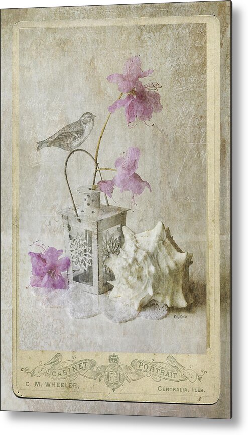 Vintage Metal Print featuring the photograph Shabby Chic Azalea Fantasy by Betty Denise