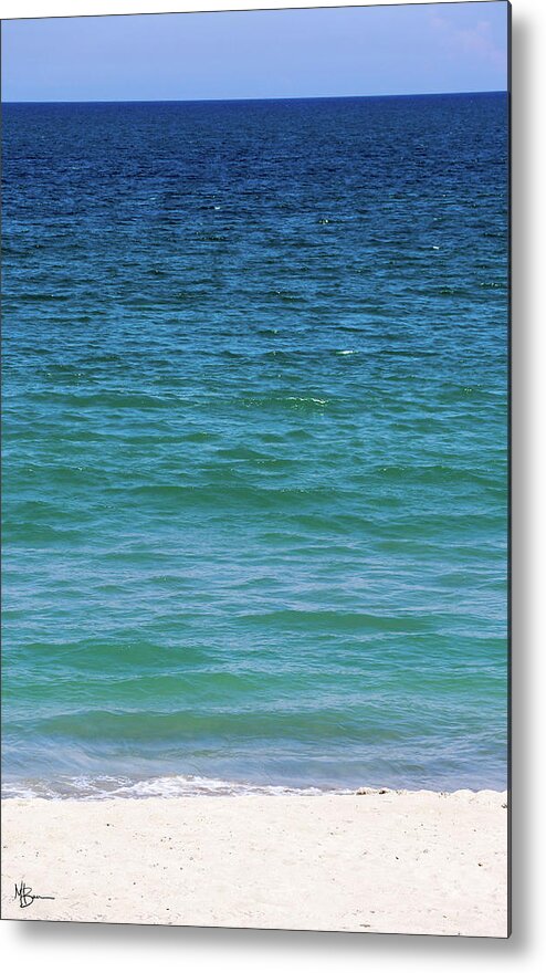 Beach Metal Print featuring the photograph Shades of Blue by Mary Anne Delgado