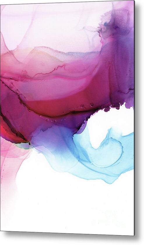 Abstract Metal Print featuring the painting Shades of Purple by PrintsProject