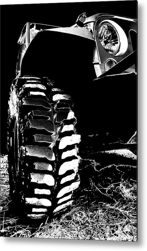 Jeep Metal Print featuring the photograph Silver and Black JK Mud Bogger by Luke Moore