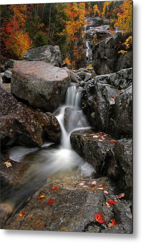 Silver Cascade Metal Print featuring the photograph Silver Cascade at Crawford Notch State Park by Juergen Roth