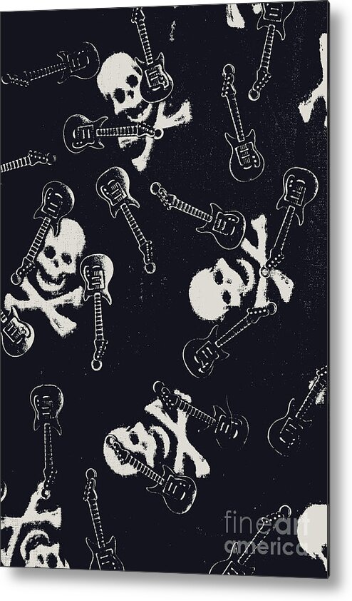 Rock Metal Print featuring the photograph Skull rockers art by Jorgo Photography