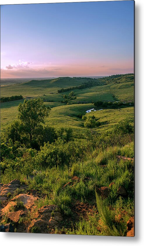 Smoky Hills Metal Print featuring the photograph Smoky Hills Evening 819 by David Drew